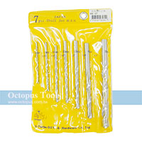 7支金屬鑽頭組 3.2-10mm 鑽尾