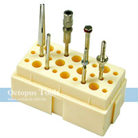 砂紙夾矽膠輪固定軸心組 附座 2.34mm柄